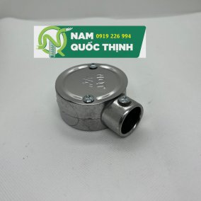 Hộp Nối Dây Loại Tròn 1 Ngã Trơn EMT Có Nắp 3/4 Inch