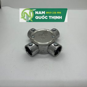 Hộp Nối Dây Loại Tròn 4 Ngã Trơn EMT Có Nắp 3/4 Inch