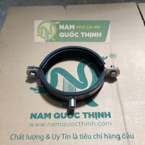 QUANG TREO ỐNG RON CAO SU INOX 304 D90 VỚI THANH REN 